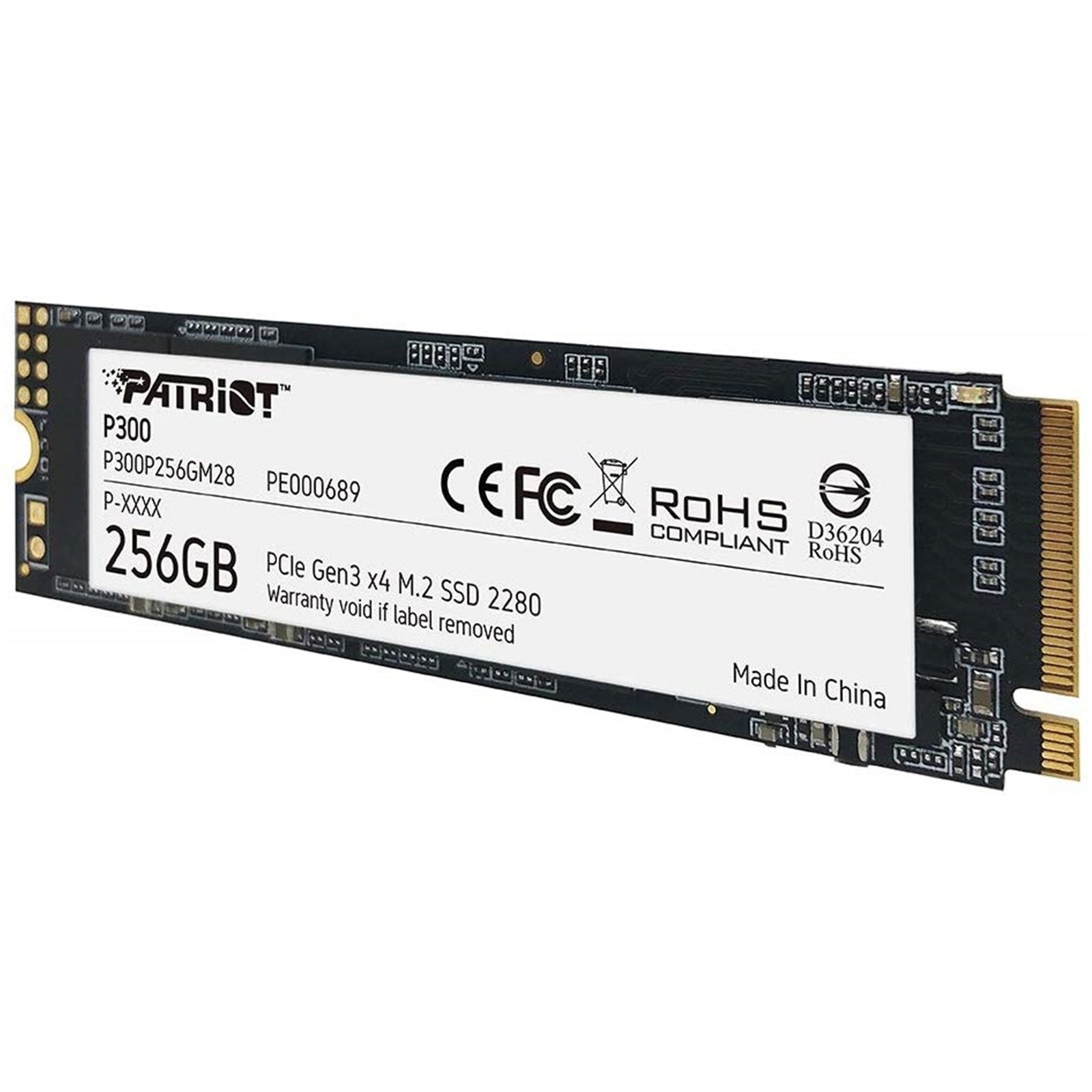 Patriot P300 256GB M.2 NVMe SSD PCIe Gen3 x4 - 1700MB/s Patriot P300 256GB M.2 NVMe SSD PCIe Gen3 x4 - 1700MB/s